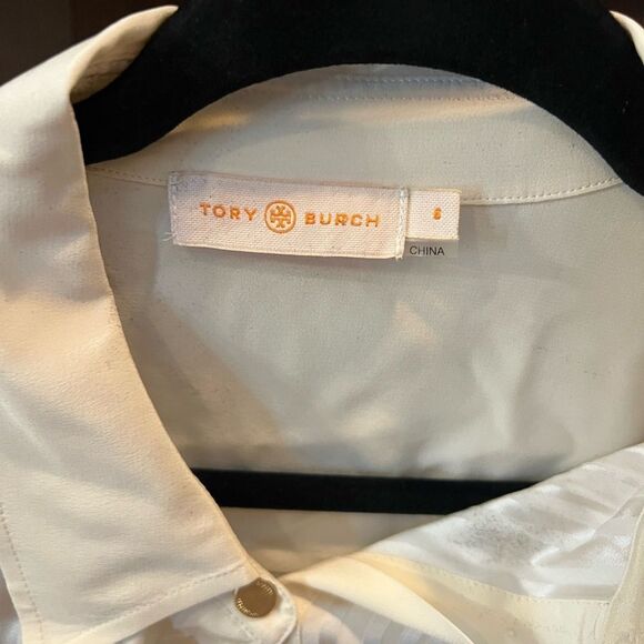 TORY BURCH SILK PATCHWORK BLOUSE - Picture 2 of 4